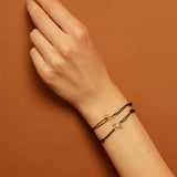 LETRA K AMETISTA BRACCIALE CORDA