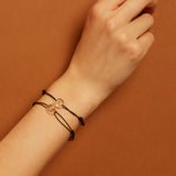 LETRA O CITRINO BRACCIALE CORDA