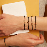 LETRA L CITRINO BRACCIALE CORDA