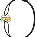 HAMBURGER ENAMEL CORD BRACELET