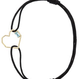 CORAZON AQUAMARINE CORD BRACELET