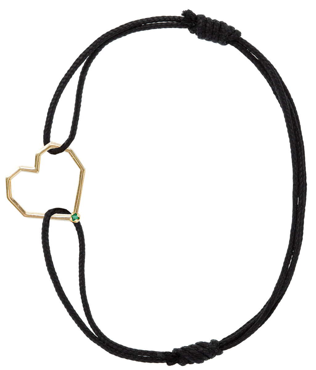 フランス発送 ALIITA ブレスレット CORAZON ESMERALDA BRACELET Gold Corazon Esmeralda Cord Bracelet - ALIITA