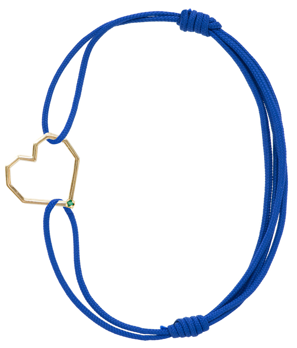 【ALIITA】 gold cord bracelet with enamel and sapphire PAPITAS ENAMEL CORD BRACELET – ALIITA
