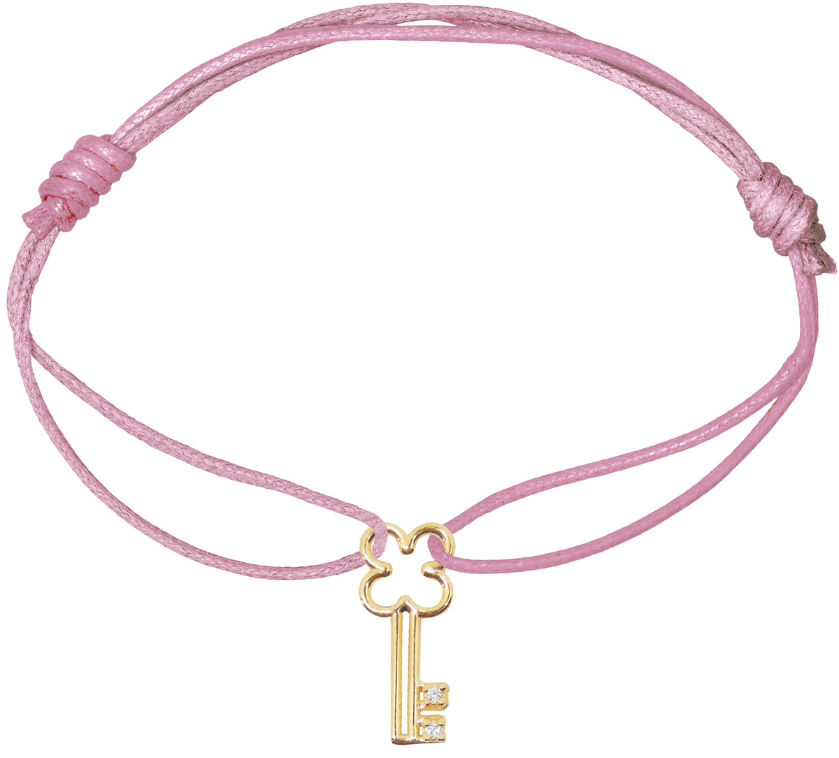 ALIITAブレスレット LLAVECITA BRILLANTE CORD BRACELET aliita-bracelet-key-charm-gold
