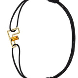 LETRA F CITRINO BRACCIALE CORDA