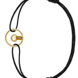 LETRA O CITRINO BRACCIALE CORDA