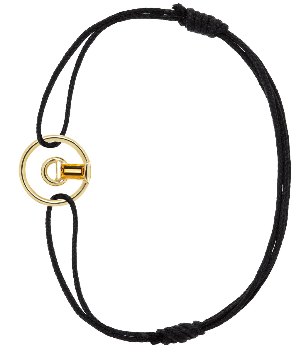 LETRA O CITRINE CORD BRACELET – ALIITA