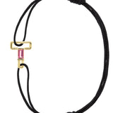 LETRA T TOURMALINE CORD BRACELET