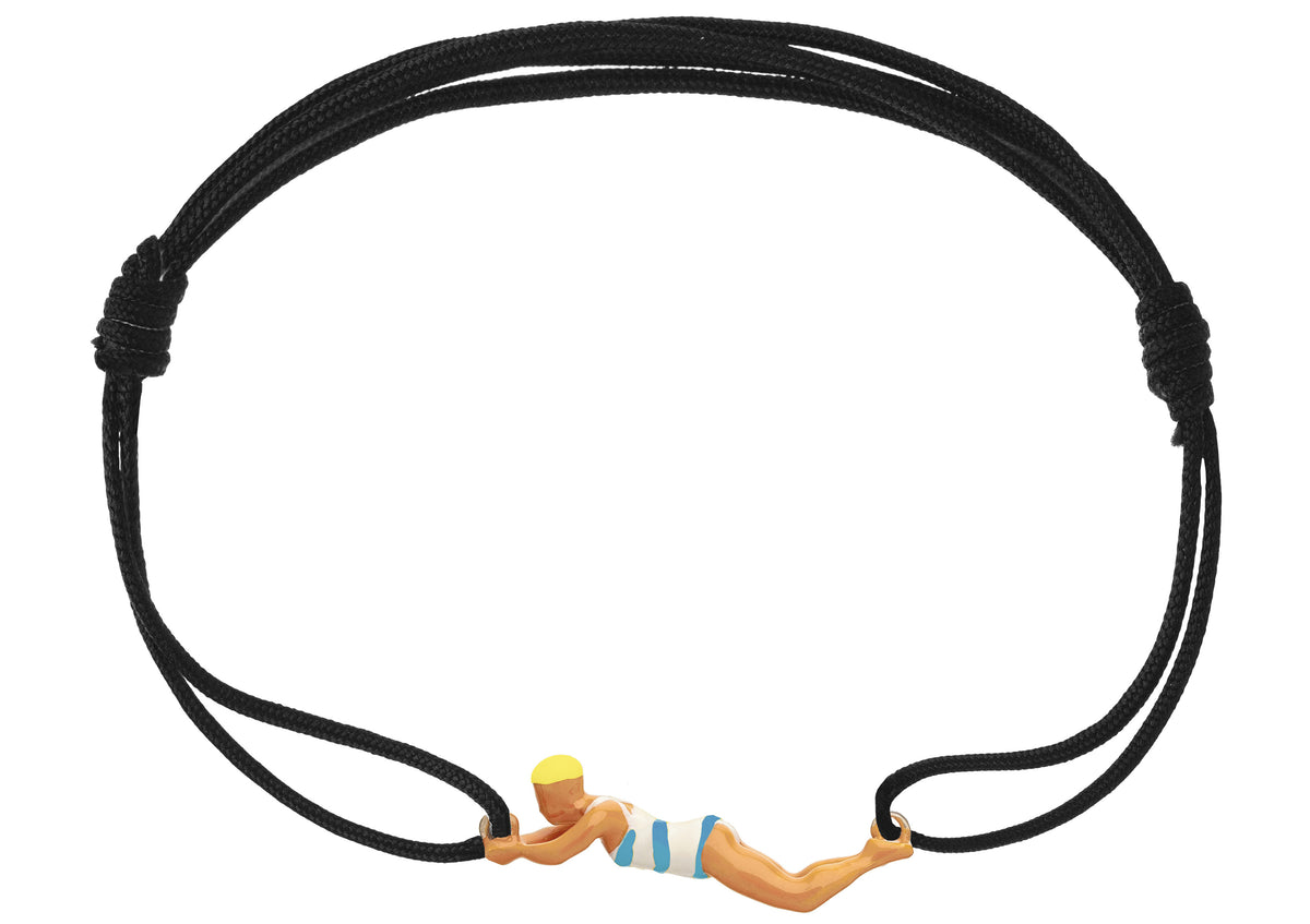 ALIITAブレスレット NADADORA RAYADA SKY BLUE CORD BRACELET Nadadora Rayada Sky Blue Gold Necklace - ALIITA