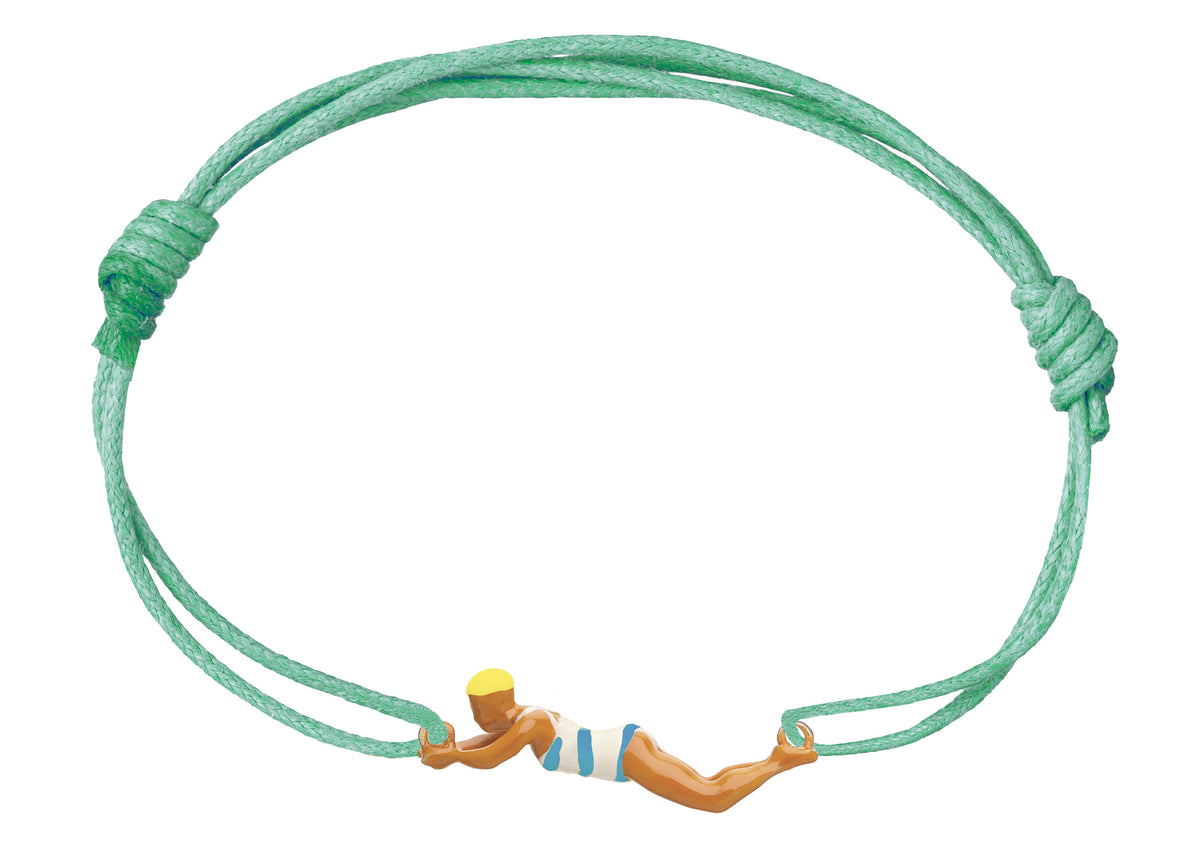 ALIITAブレスレット NADADORA RAYADA SKY BLUE CORD BRACELET Nadadora Rayada Sky Blue Gold Necklace - ALIITA