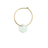 EXAGONAL OPAL EARRING CIRCLE