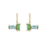 TU Y YO M AQUAMARINE + PERIDOT EARRINGS