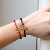 HAMBURGER ENAMEL CORD BRACELET