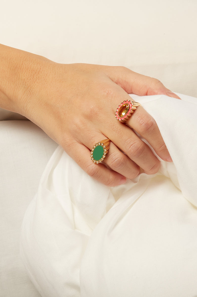 フランス発送 ALIITA リング COLORES GREEN RING MARGARITA BRILLANTE GREEN RING – ALIITA