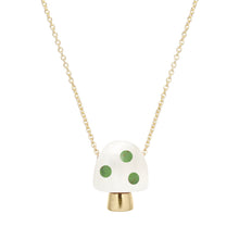 Load image into Gallery viewer, L&#39;AMANITA WHITE + GREEN NECKLACE
