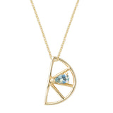 MEDIA NARANJA GOTA AQUAMARINE NECKLACE
