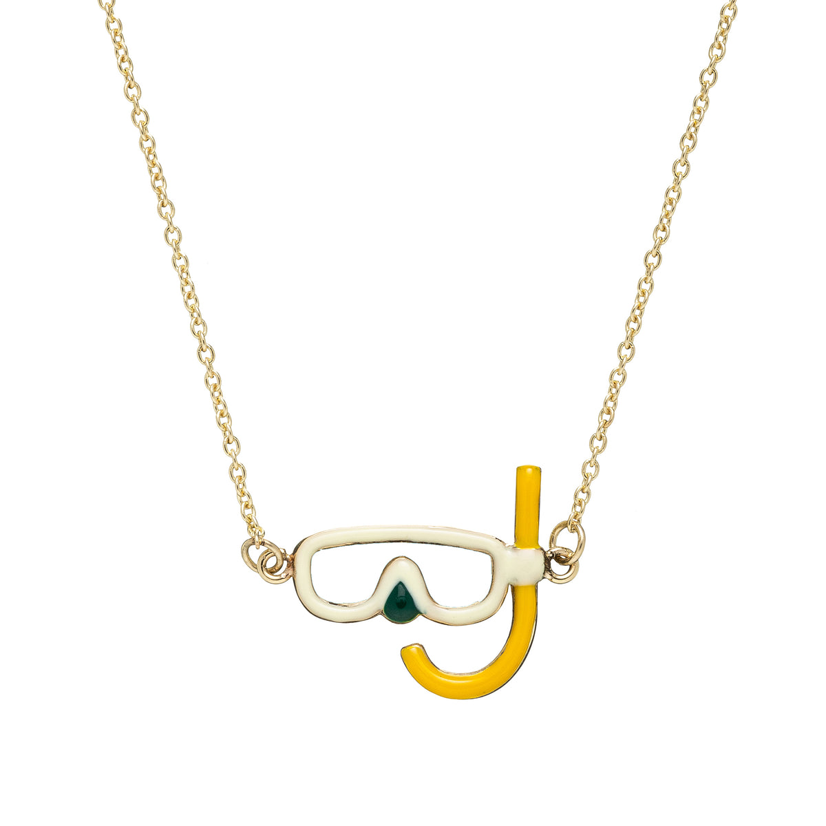 送料関税込☆【ALIITA】9kt yellow gold necklace with enamel aliita-necklace-duckling-gold-