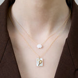 CAMEO PERLA TENNIS COLLANA