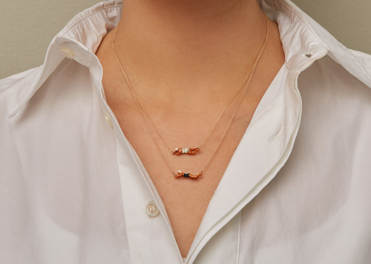 Nadadora Completo Black Gold Necklace - ALIITA – ALIITA-US