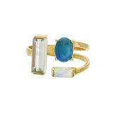 DOBLE BAGUETTE OVAL BLU ANELLO