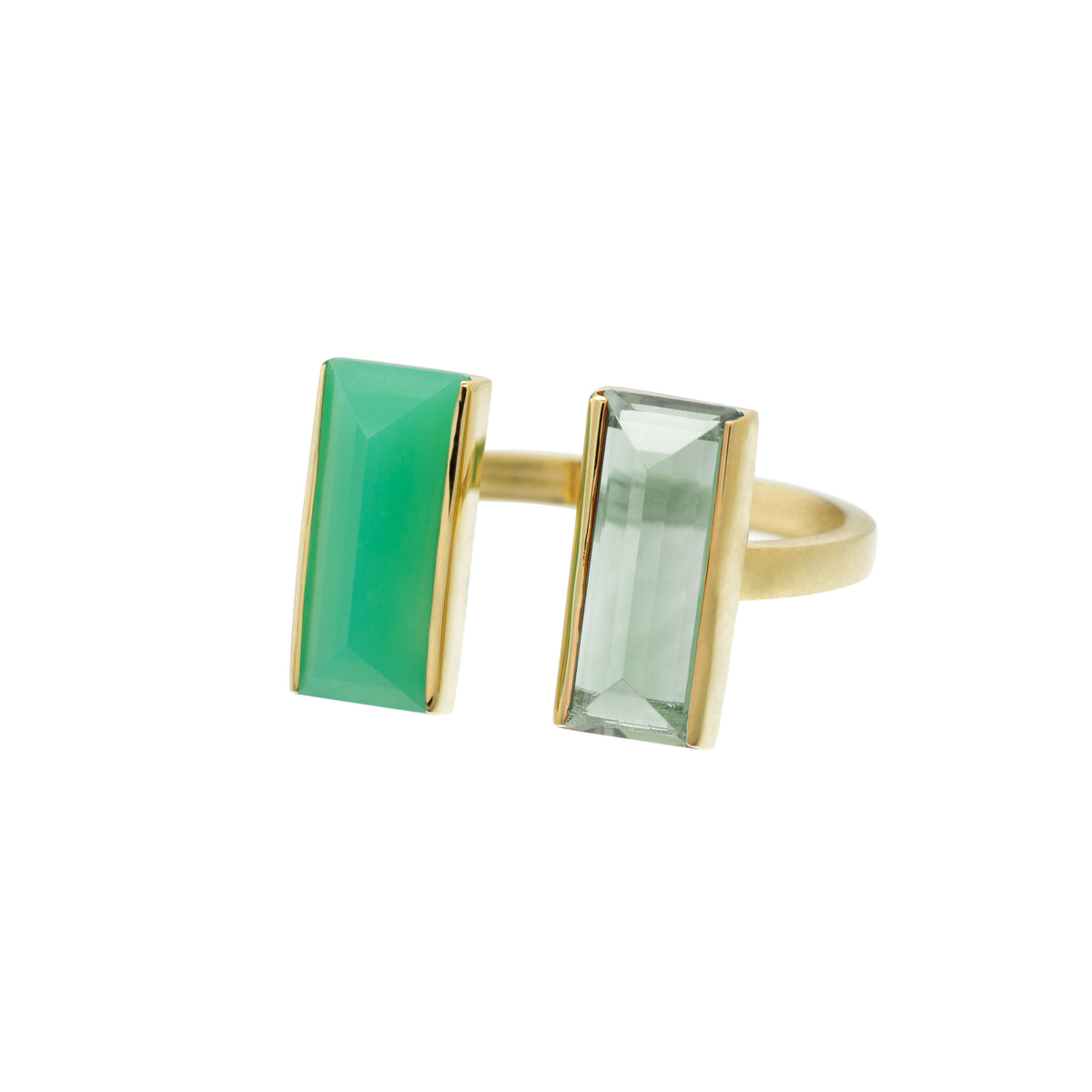 BI MAXI BAGUETTE CHRYSOPRASE + AMETHYST RING – ALIITA