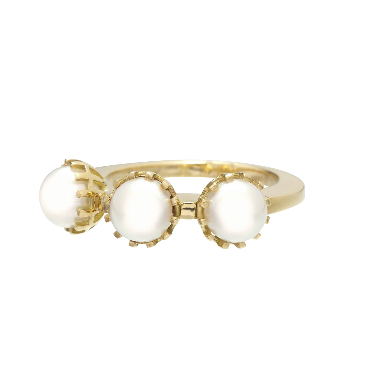 ALIITA リング TRIO FLOR PERLA RING aliita-ring-gold-pearls-trio-