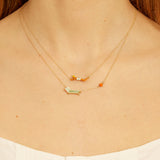 NADADORA RAYADA AZZURRO COLLANA