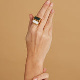 DIASPRO WHITE AGATE RING