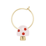 L'AMANITA WHITE + RED EARRING CIRCLE