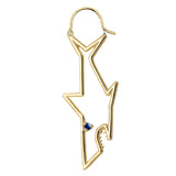 TIBURON ZAFIRO AZUL ORECCHINO MAXI