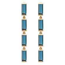 Load image into Gallery viewer, DECO MAXI BAGUETTE TOPAZ EARRINGS
