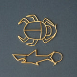 TIBURON ZAFIRO AZUL ORECCHINO MAXI