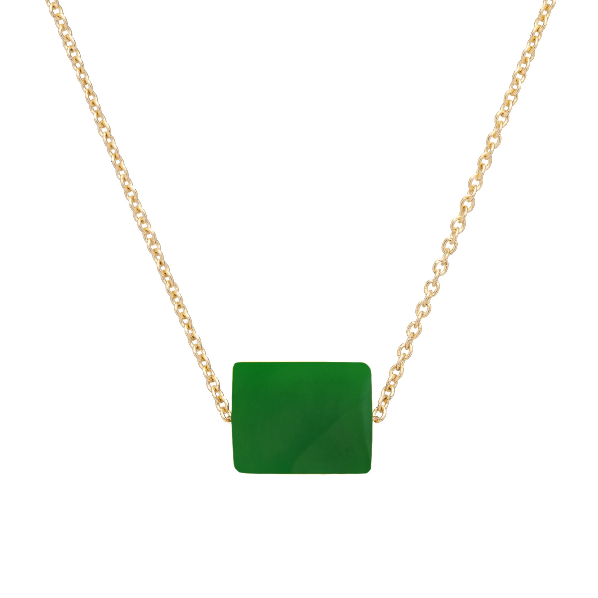 Collana Artigianale Con Cubi Millefiori Vetro Verde Chiaro/scuro – Regolabile - Foto 2