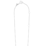 White gold chain necklace ring clasp detail