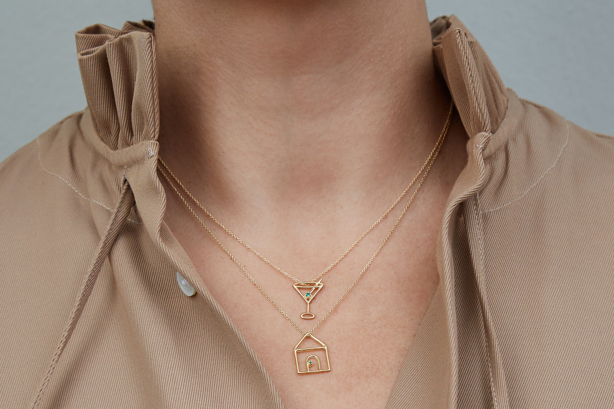 フランス発送 ALIITA ネックレス TRIO CREMA SOLAR NECKLACE CARACOL GREEN NECKLACE – ALIITA