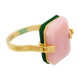 DECO SANDWICH OPALE ROSA + AGATA VERDE ANELLO