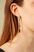 Load image into Gallery viewer, DECO MAXI BAGUETTE MULTICOLOR EARRINGS
