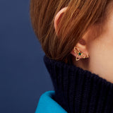 LIBELULA ENAMEL ZAFIRO AZUL EARRING