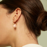 L'AMANITA WHITE + RED EARRING CIRCLE