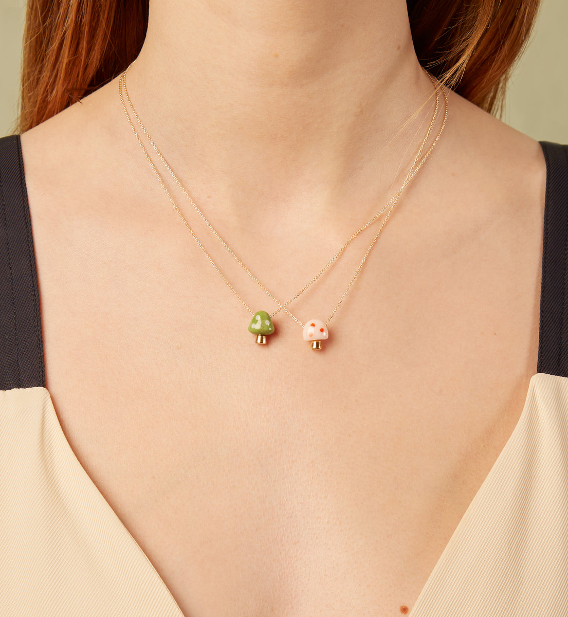 送料関税込☆【ALIITA】AMANITA GREEN W/ RED POIS NECKLACE Necklaces – ALIITA-US