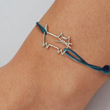 GATO ARGENTO BRACCIALE CORDA