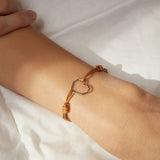 CORAZON ARGENTO BRACCIALE CORDA