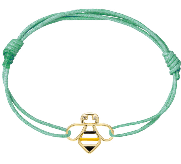 BEE BRILLANTE ENAMEL BRACCIALE CORDA