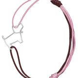 PERRITO ARGENTO BRACCIALE CORDA