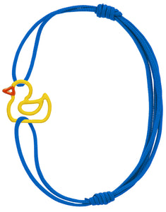 PATITO ENAMEL YELLOW CORD BRACELET