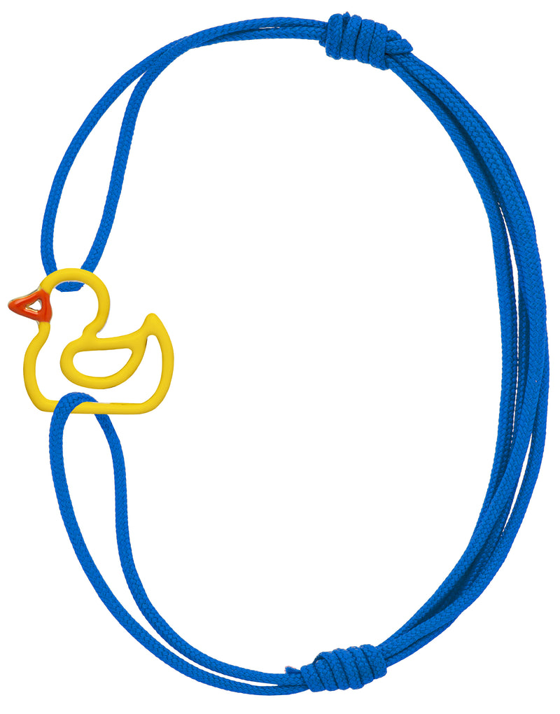 PATITO ENAMEL GIALLO BRACCIALE CORDA