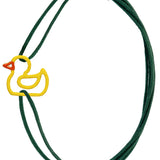 PATITO ENAMEL YELLOW CORD BRACELET