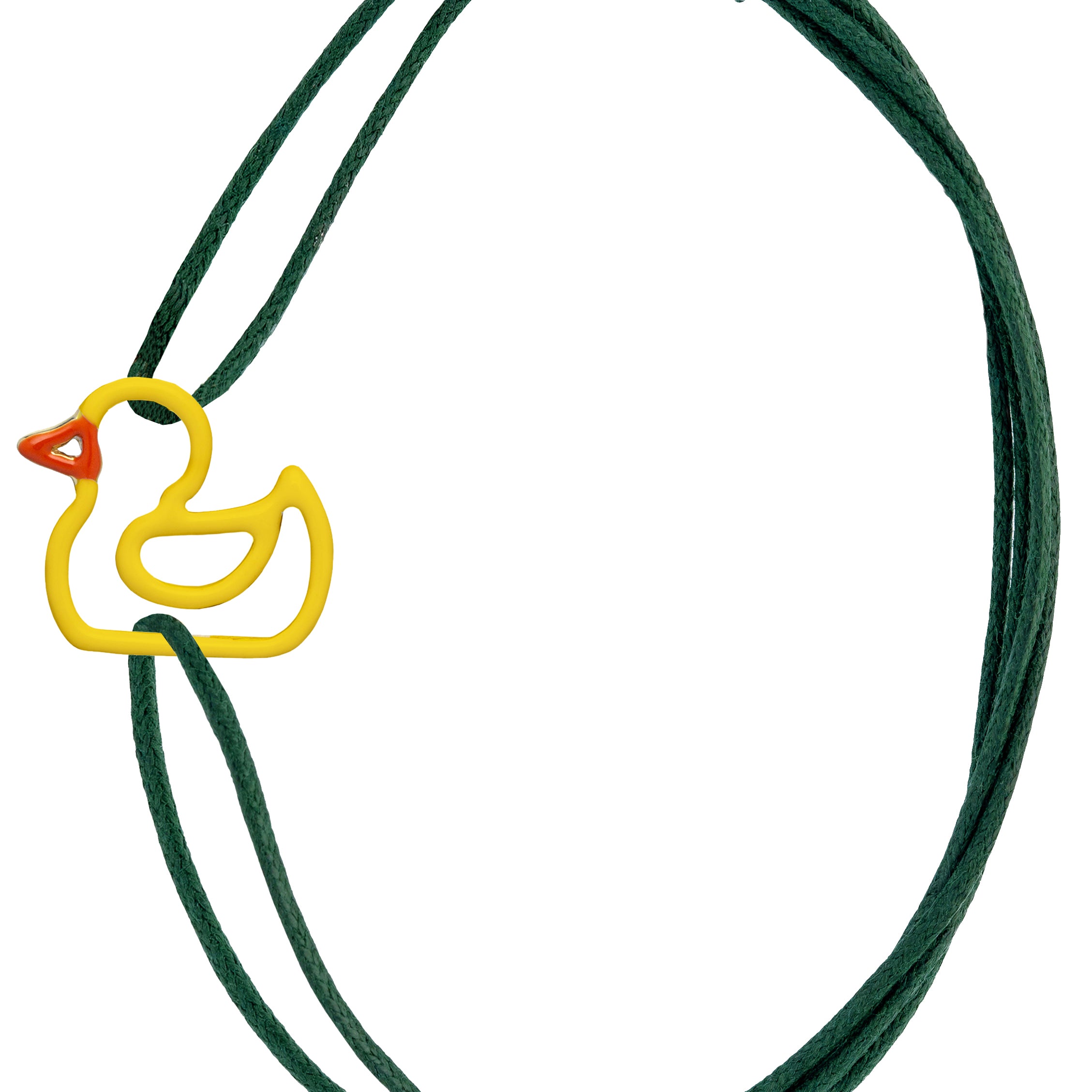 PATITO ENAMEL YELLOW CORD BRACELET