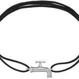 FAUCET SILVER CORD BRACELET