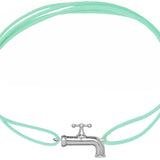 FAUCET SILVER CORD BRACELET